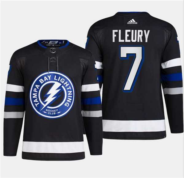 Mens Tampa Bay Lightning #7 Haydn Fleury Black 2024 Stadium Series Stitched Jersey Dzhi